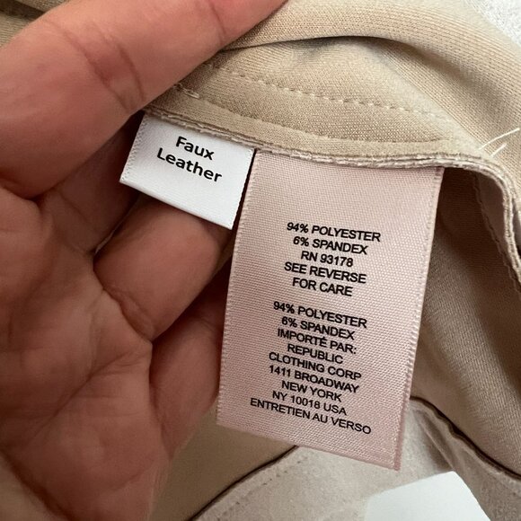 Philosphy Womens Plus Sz 2X Faux Suede Moto Military Jacket Powder Sand - Picture 6 of 11